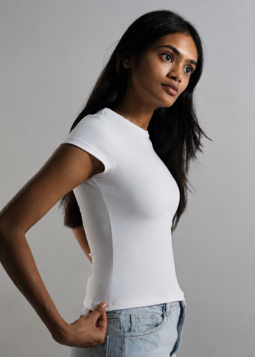 Sculptt Fitted Tee - White